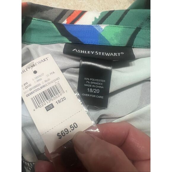 Ashley Stewart Abstract Print Jumpsuit Sz 18/20 NWT - Picture 3 of 6